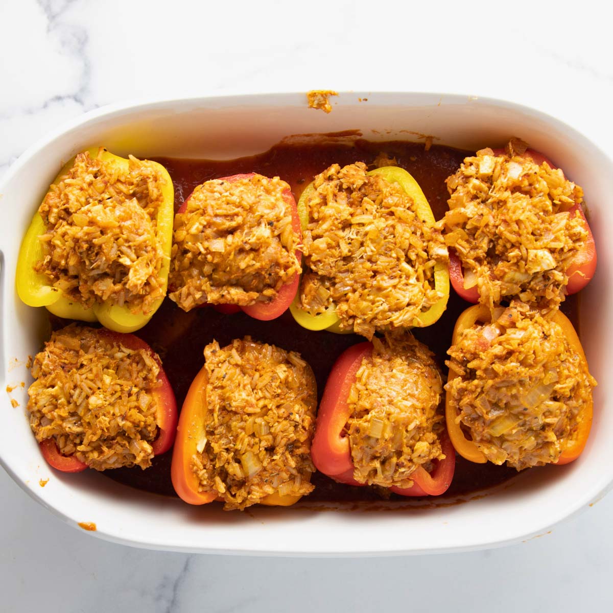 chicken stuffed peppers