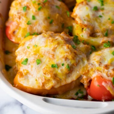 chicken stuffed bell peppers
