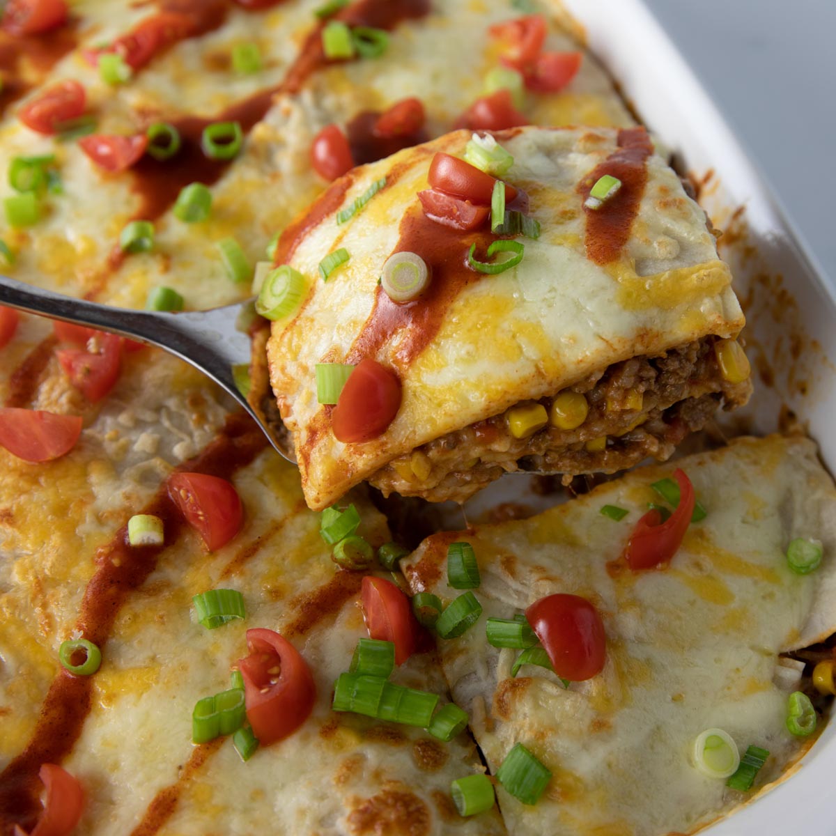 easy Mexican lasagna