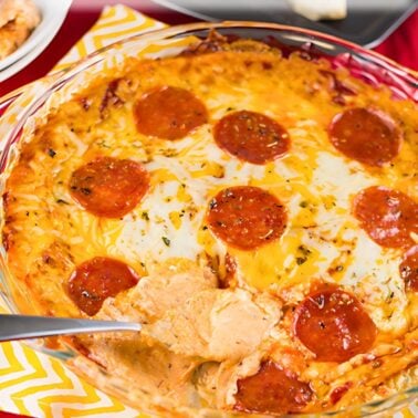 pizza dip with cream cheese and sour cream