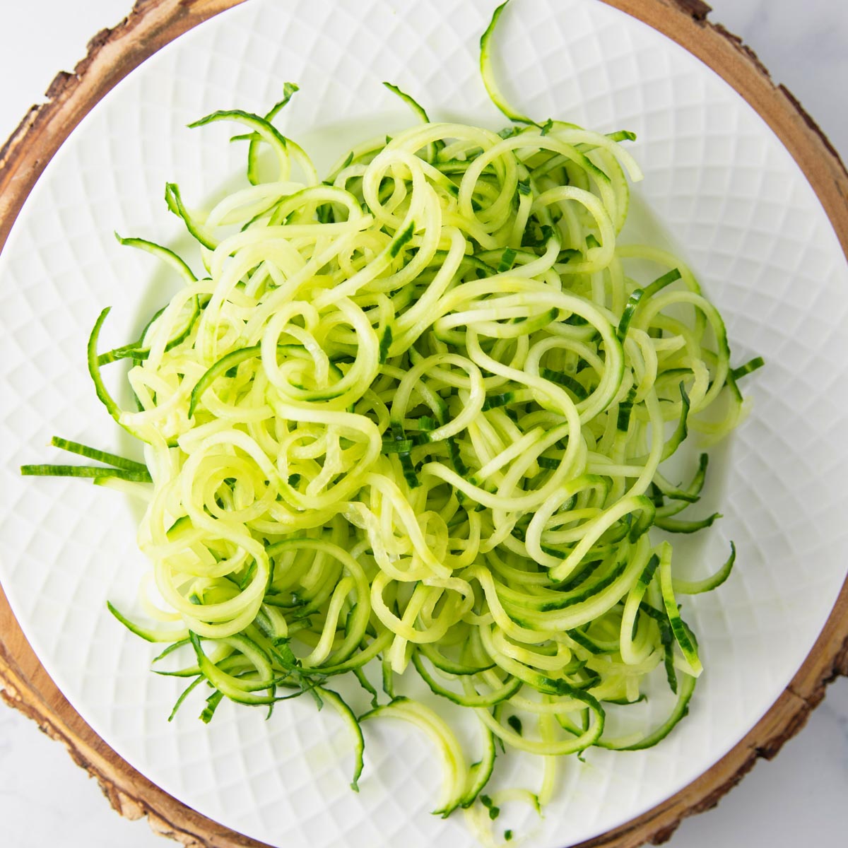 spiralized cucumbers