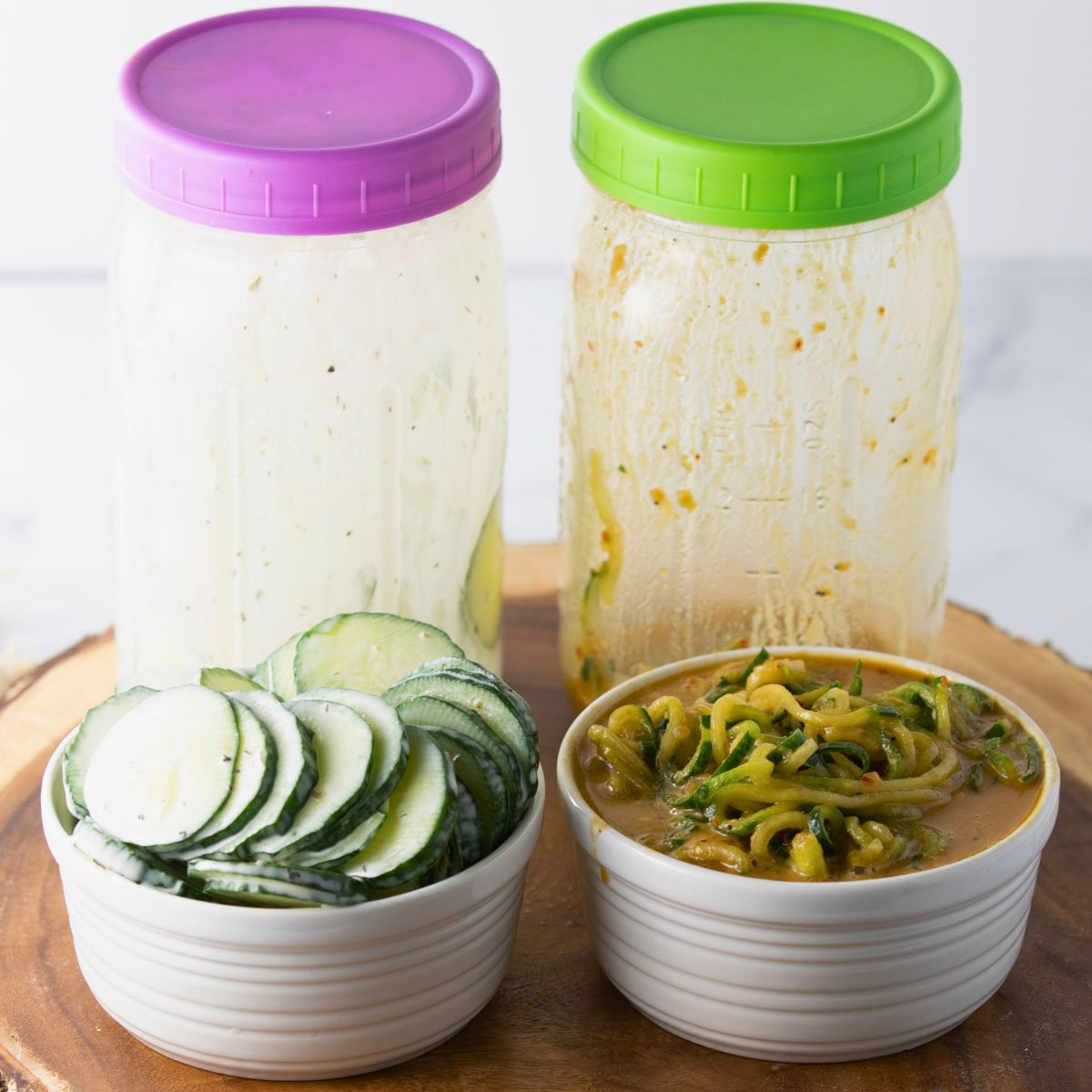 viral TikTok cucumber salad made two ways