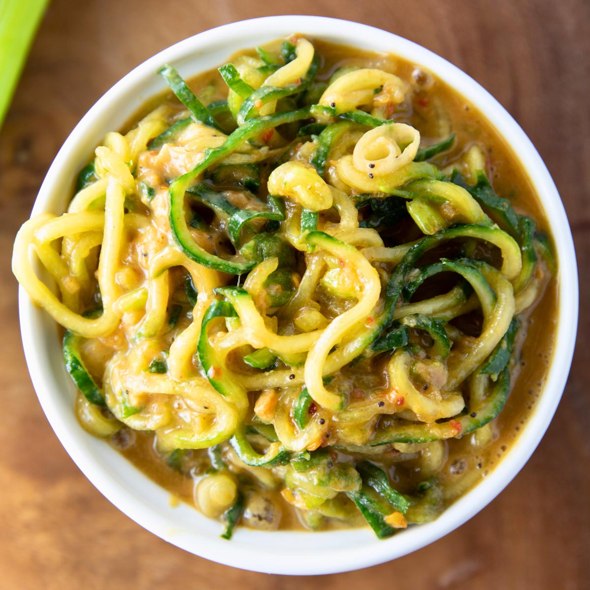 spiralized cucumber salad