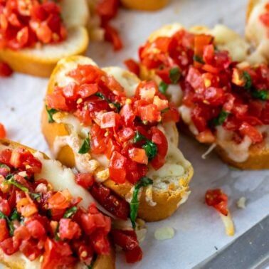 bruschetta with mozzarella