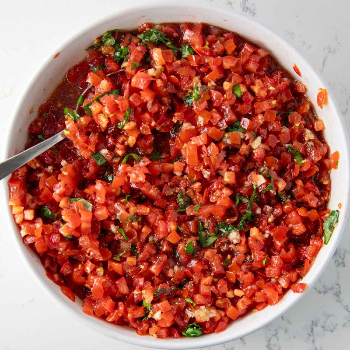 how to make bruschetta topping