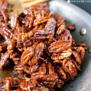 maple cinnamon candied pecans