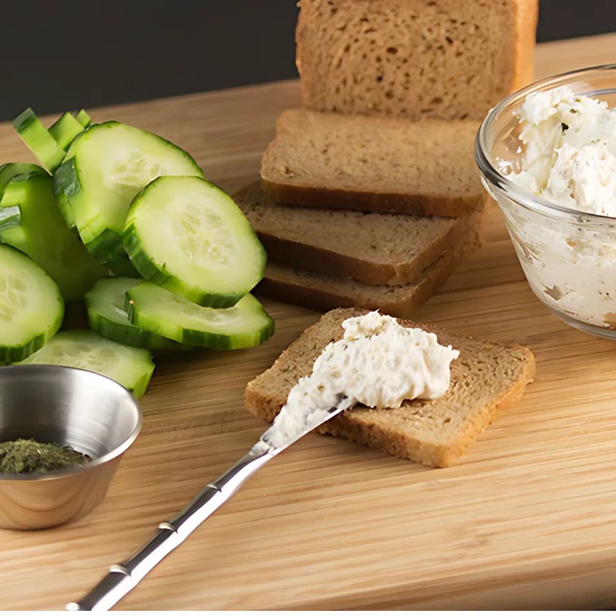 ingredients to make cucumber sandwich recipe