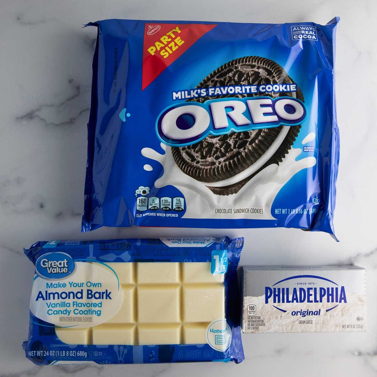 Oreo balls for Valentine's Day - ingredients