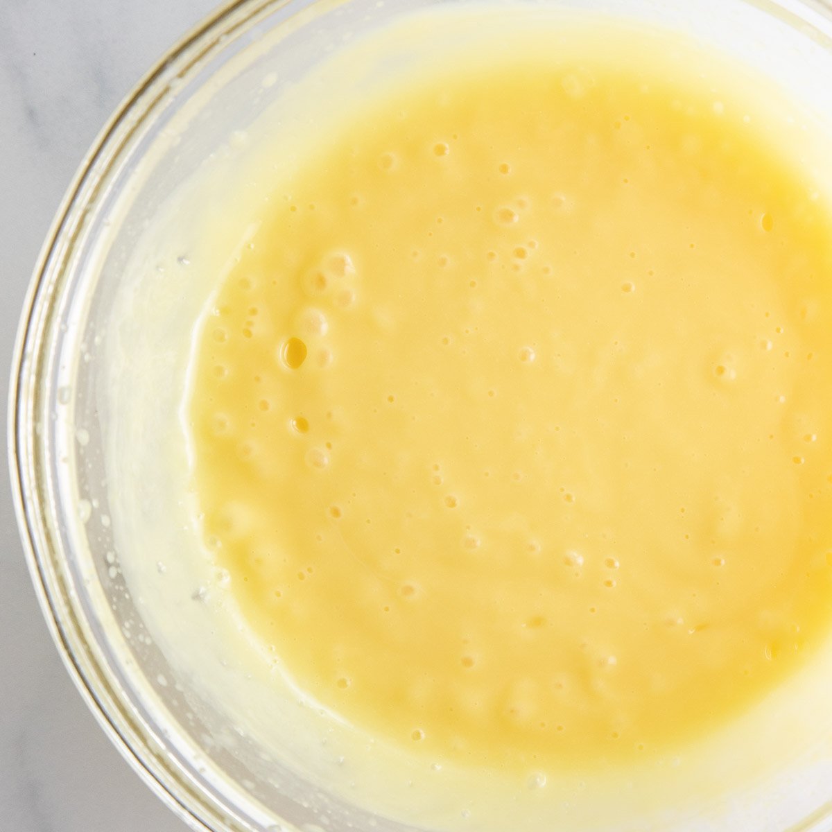 preparing the pudding layer